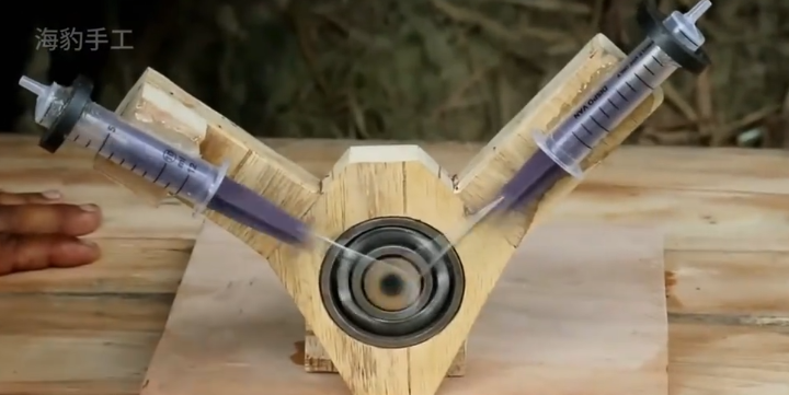 两个注射器制作无动力发电站